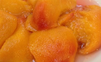 Skin the peaches after steaming and then puree